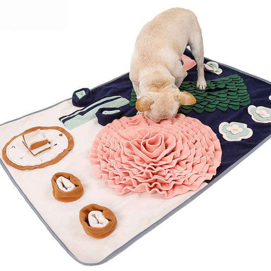 Extra Large Western Dining Table Snuffle Mat for Dogs – Plush Interactive Foraging Puzzle Toy for Mental Stimulation & Stress Relief - Pawembrace.com