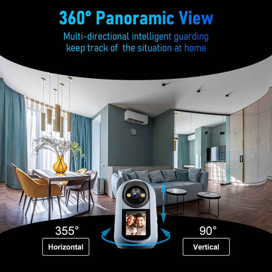 AI Smart Two-Way Talk Camera - HD PTZ Wireless Security Camera with iCSee App Remote Control, Intelligent Voice Intercom for Home Baby/Pet Safety - Pawembrace.com
