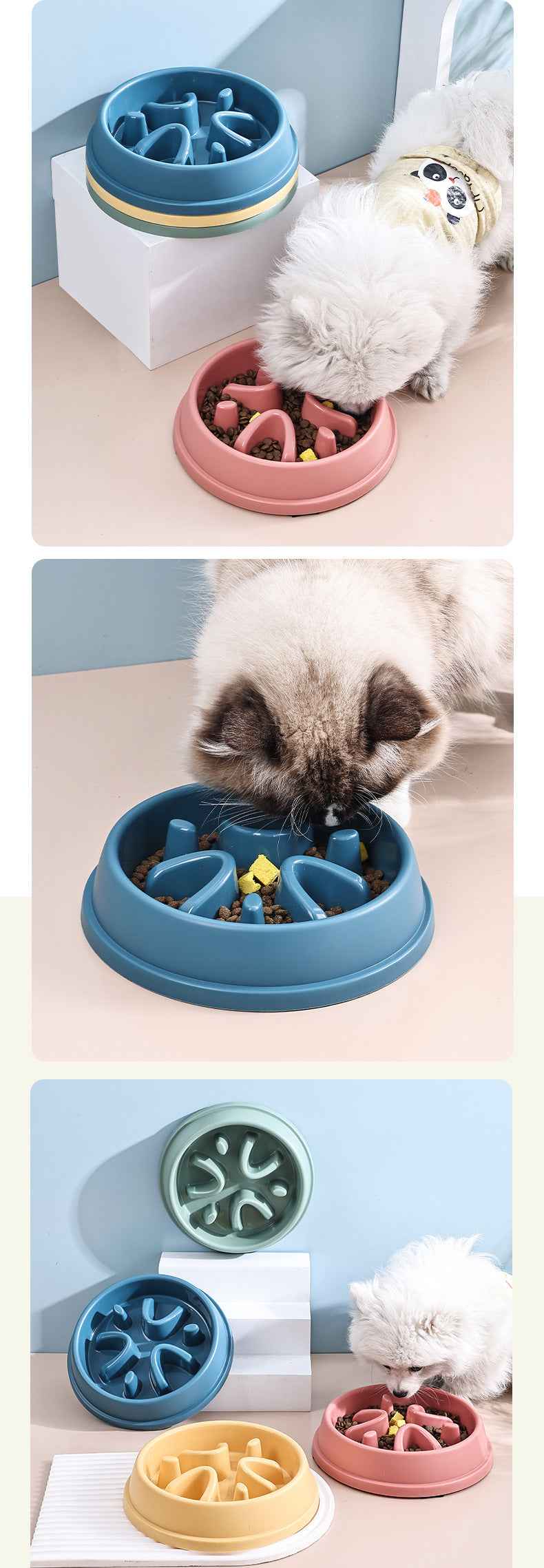 Dog Slow Feeder Bowl - Anti-Choke Non-Slip Anti-Tip Pet Bowl, Amazon Bestseller Safe Slow Feeding Dish for Dogs & Cats - Pawembrace.com