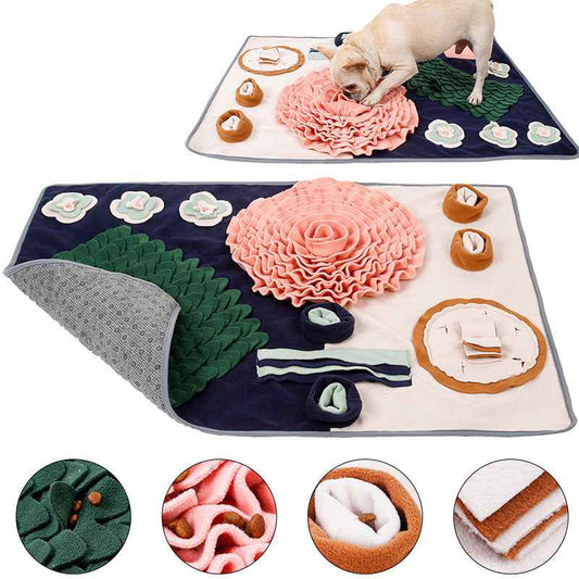 Extra Large Western Dining Table Snuffle Mat for Dogs – Plush Interactive Foraging Puzzle Toy for Mental Stimulation & Stress Relief - Pawembrace.com