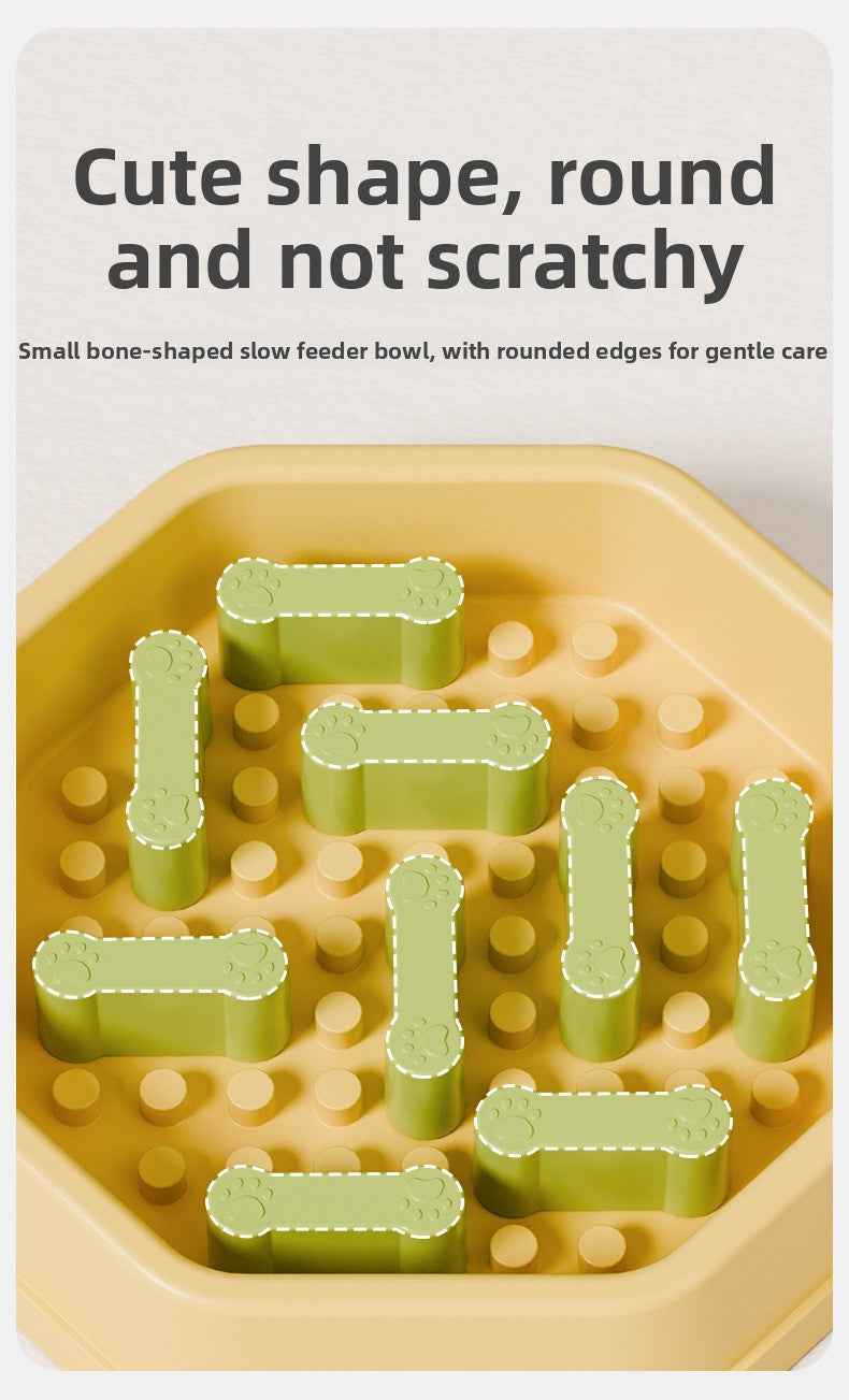 Adjustable Slow Feeder Dog Bowl - Anti-Choke Slow Feed Bowl with Non-Slip Base, Prevent Gulping & Tipping, Safe Interactive Pet Bowl for Dogs & Cats - Pawembrace.com