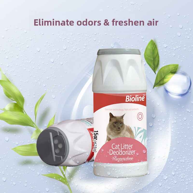 Vet Recommended Cat Litter Deodorizer Powder | Natural Plant & Mineral Formula – Rapidly Absorbs Ammonia Odors, Inhibits Bacteria & Mold, Fresh for 30 Days, Dust-Free & Chemical-Free, Extends Litter Life - Pawembrace.com