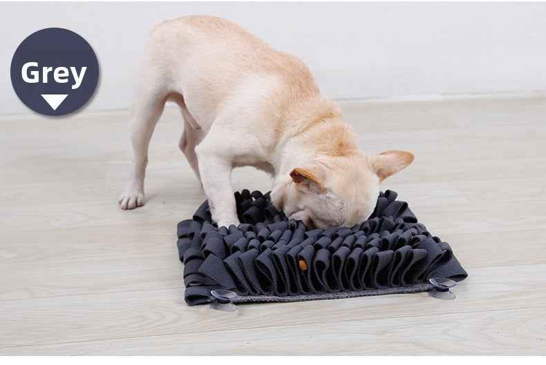 Classic Square Dog Snuffle Mat - Treat Hiding Puzzle Slow Feeder Bowl, Bite-Resistant Stress Relief Training Interactive Pet Toy - Pawembrace.com