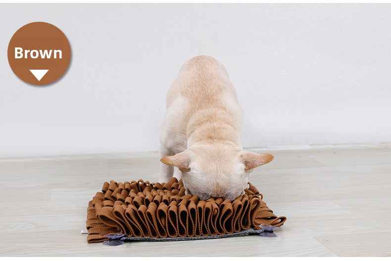 Classic Square Dog Snuffle Mat - Treat Hiding Puzzle Slow Feeder Bowl, Bite-Resistant Stress Relief Training Interactive Pet Toy - Pawembrace.com