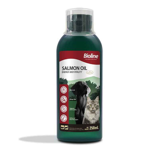 Vet Recommended Salmon Oil for Cats & Dogs - High Potency Omega-3 EPA & DHA, Skin & Joint Support - Pawembrace.com