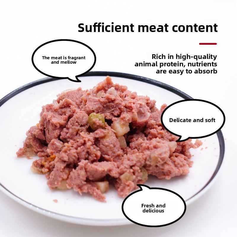 375g Large Can Premium Fresh Meat High-Protein Wet Cat Food - Natural Ingredients, No Additives, Nutritious & Delicious Healthy Snack for Cats - Pawembrace.com