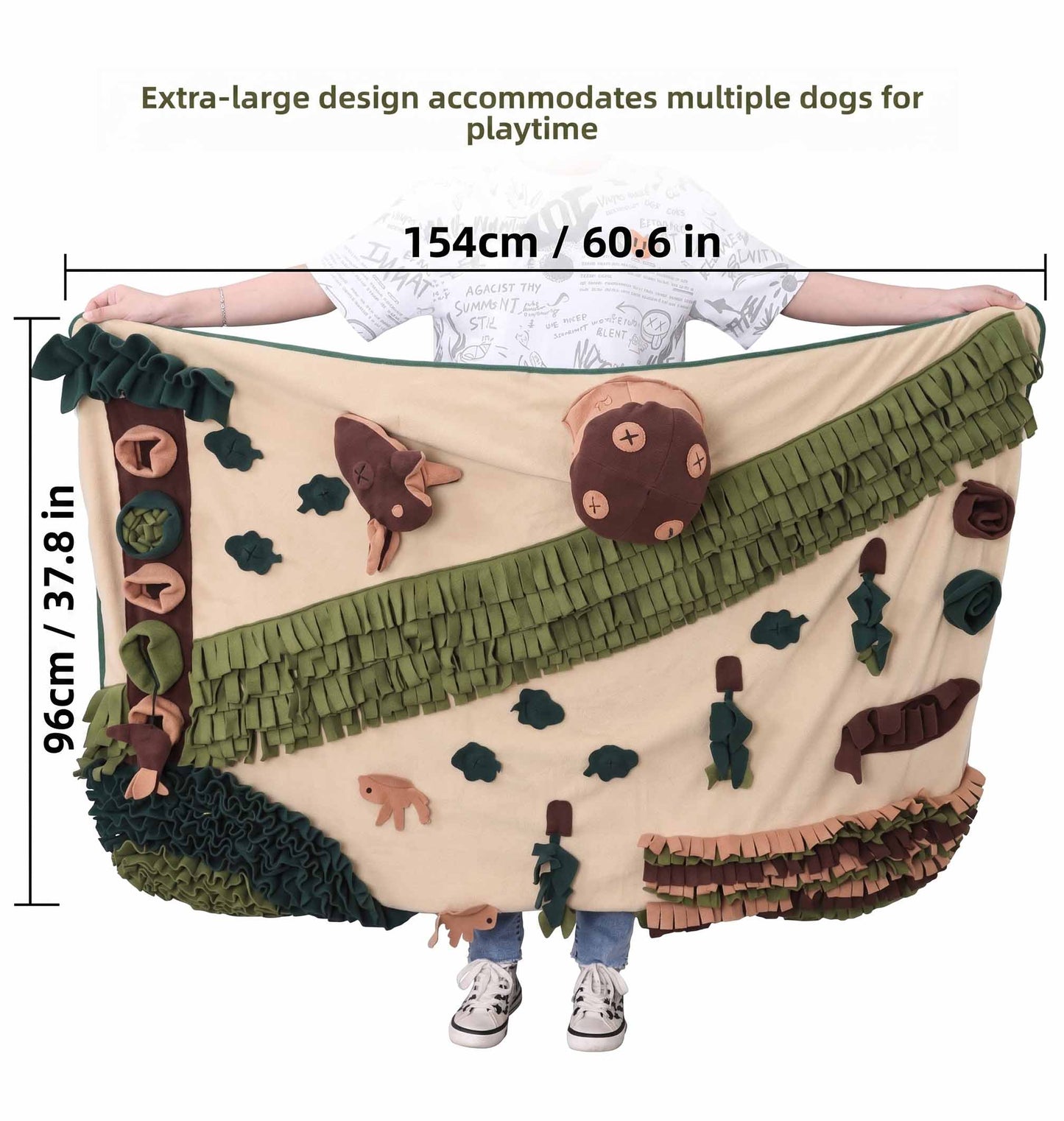 Extra Large Dog Snuffle Mat: Nosework Puzzle Toy for Mental Stimulation & Anxiety - Pawembrace.com