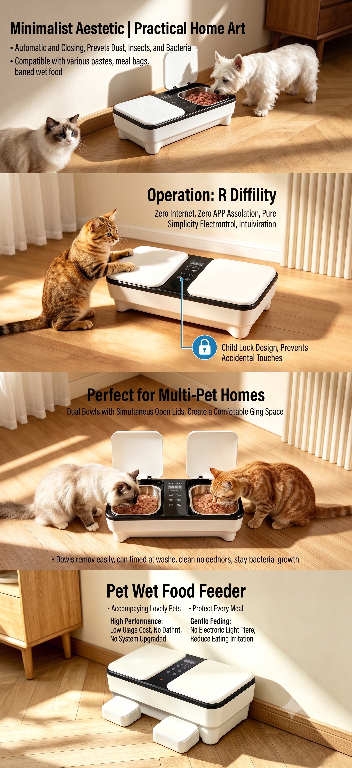 Automatic Wet Pet Food Feeder with Heating Cooling