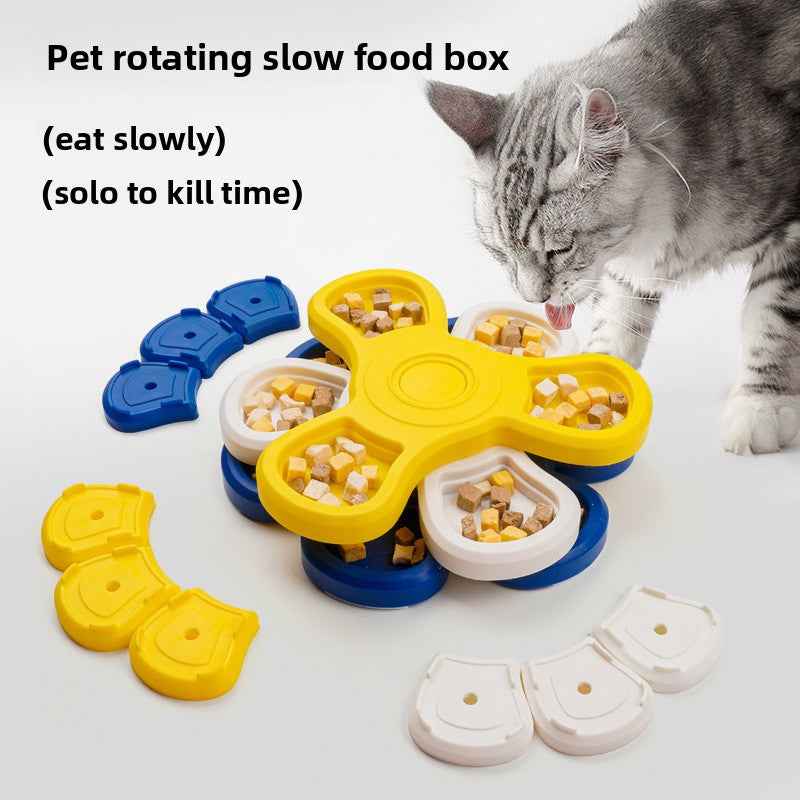 3-Level Rotating Slow Feeder Dog Bowl with Suction Cup – Anti-Choke Puzzle - Pawembrace.com