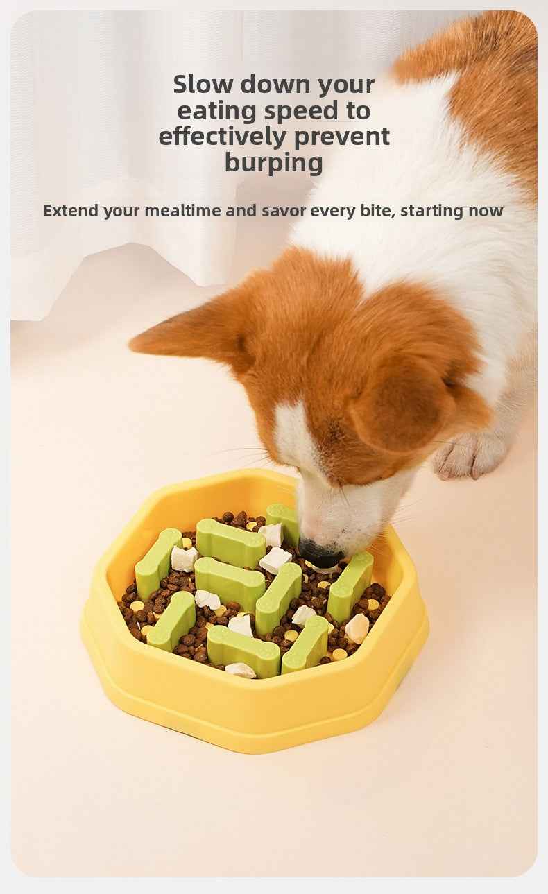 Adjustable Slow Feeder Dog Bowl - Anti-Choke Slow Feed Bowl with Non-Slip Base, Prevent Gulping & Tipping, Safe Interactive Pet Bowl for Dogs & Cats - Pawembrace.com