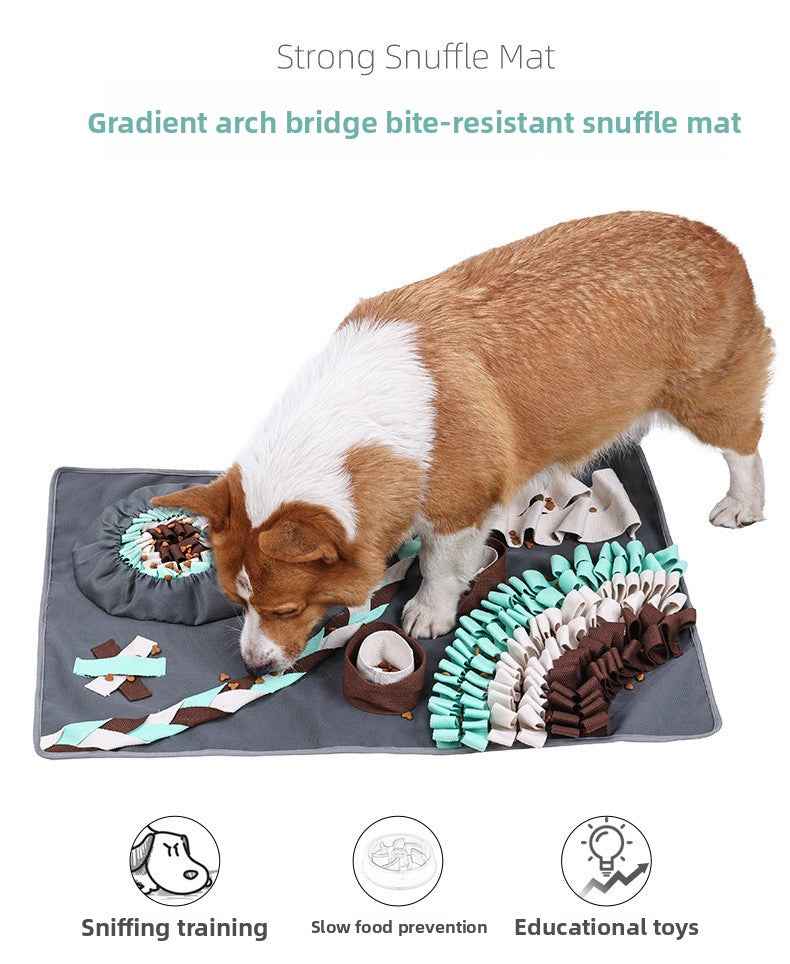 Dog Snuffle Mat - Puzzle Fun Boredom Buster Treat Hiding Training Interactive Pet Toy & Supplies - Pawembrace.com