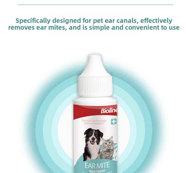 Natural Plant-Based Ear Mite Oil for Cats & Dogs - Gentle Ear Canal Cleaner, Removes Mites, Stops Itch & Inflammation, Safe Non-Irritating, pH Balanced, Vet Recommended - Pawembrace.com