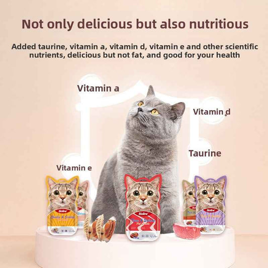 5 Flavors Cat Treat Sticks | Natural High-Protein Lickable Treats – Complete Nutrition, Easy to Digest, Gentle & Additive-Free, Safe for All Ages - Pawembrace.com