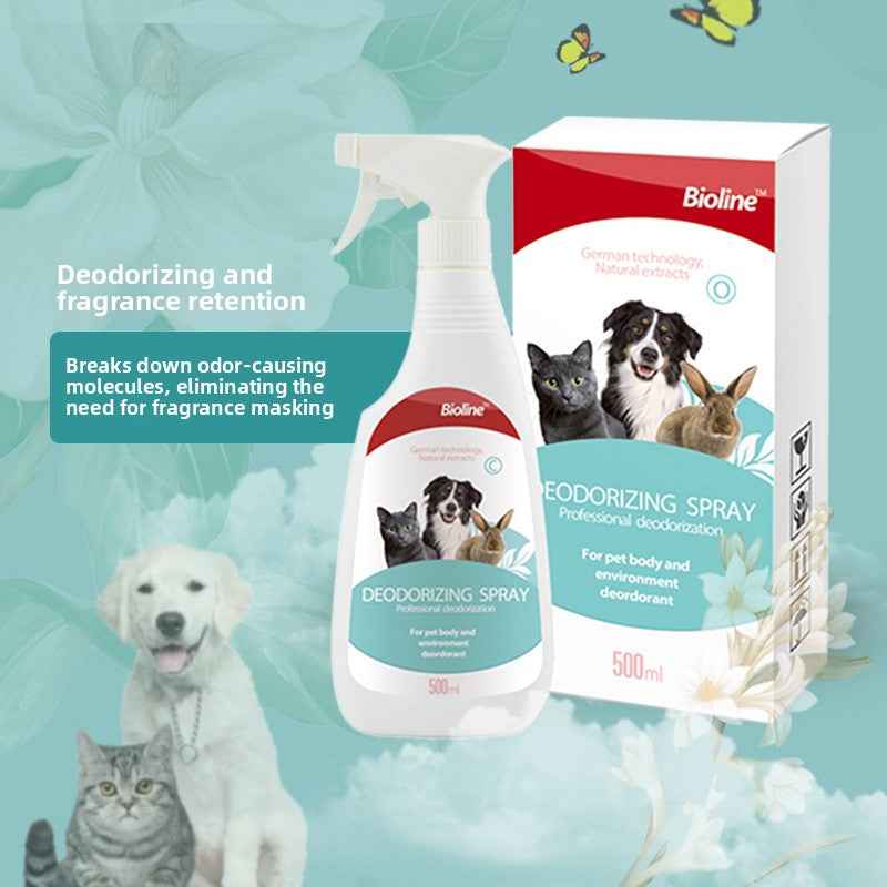 Vet Recommended Bio-Enzyme Pet Odor Eliminator Spray - Cat & Dog Urine Odor Decomposer, Safe & Fast-Acting - Pawembrace.com