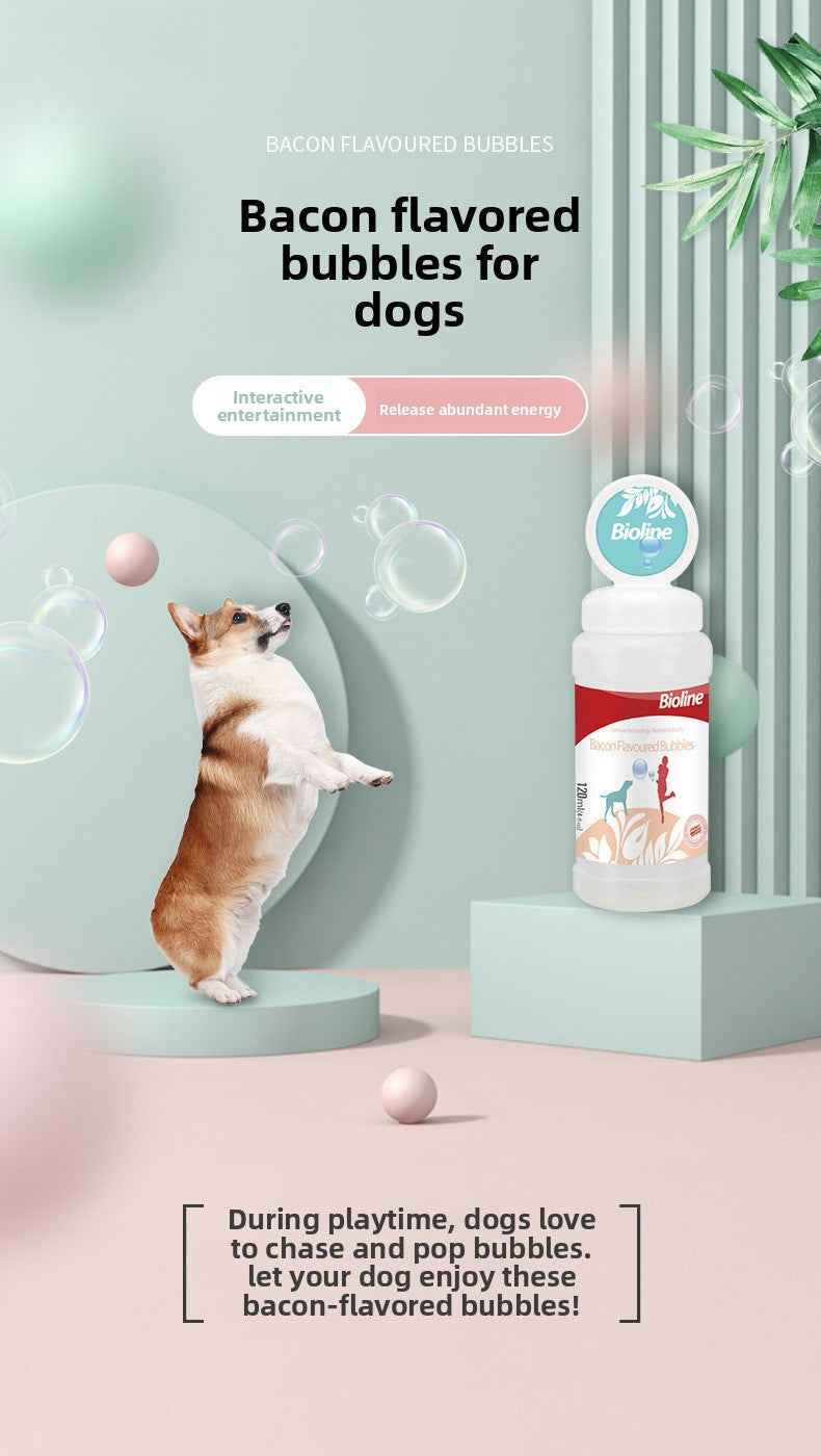 Bacon Scented Dog Bubbles - Fun Bubble Toy for Dogs - Pawembrace.com