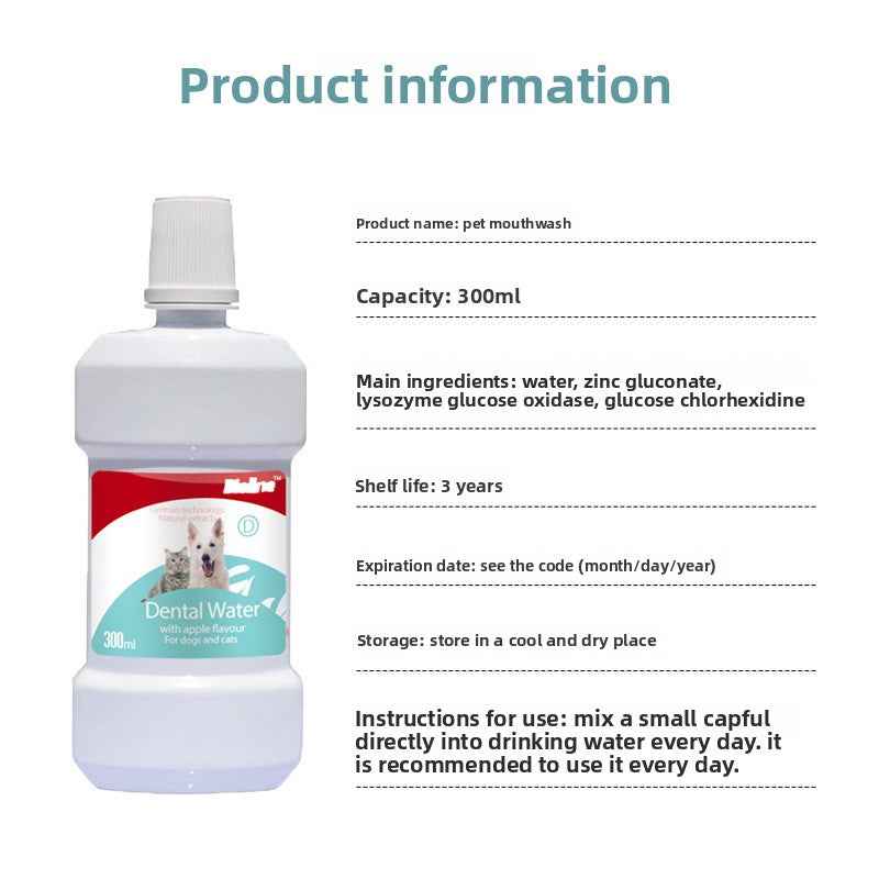 Vet Recommended Cat & Dog Mouthwash | Natural Plant-Based Pet Oral Care Rinse – 100% Alcohol-Free, Freshens Breath, Removes Plaque & Tartar, Prevents Bad Breath & Gingivitis | Safe & Gentle for Cats & Dogs - Pawembrace.com