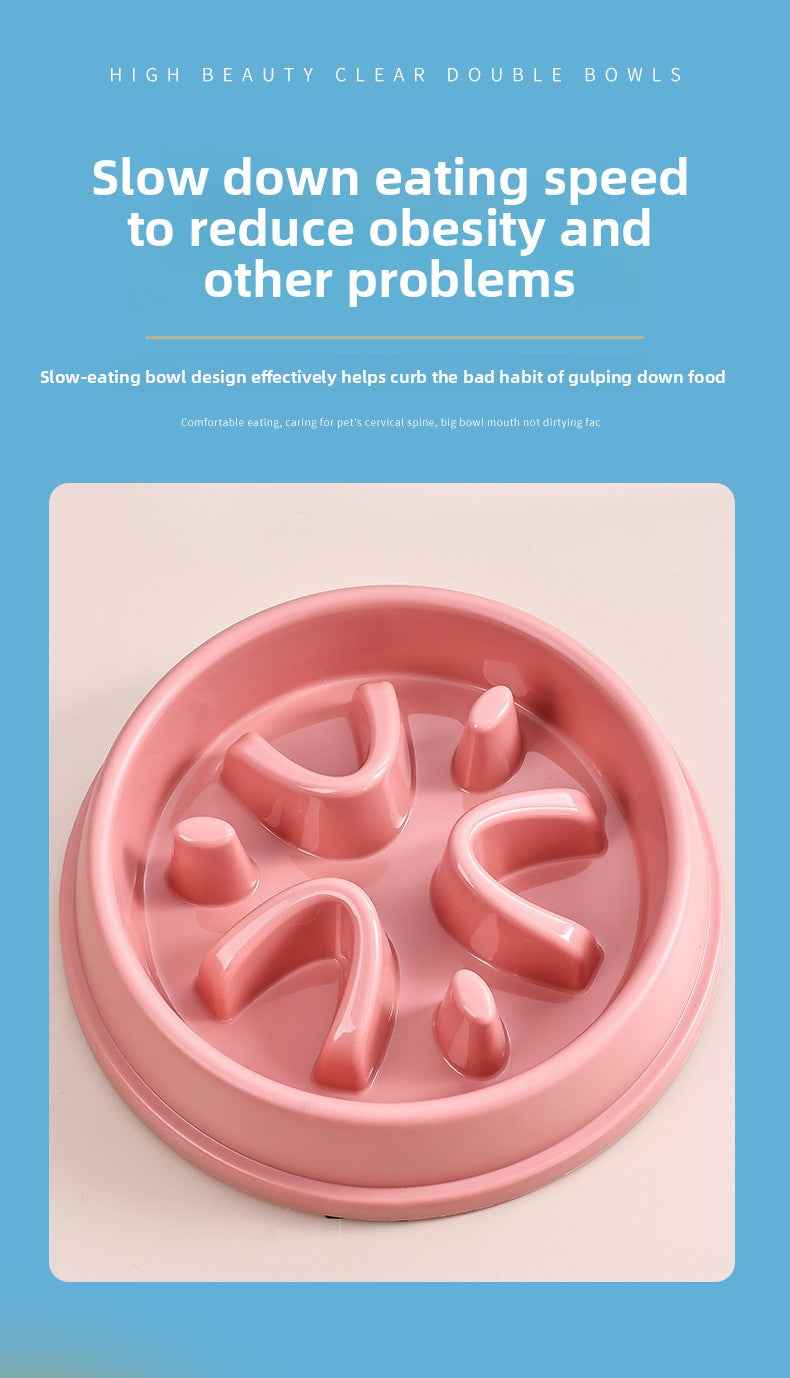 Dog Slow Feeder Bowl - Anti-Choke Non-Slip Anti-Tip Pet Bowl, Amazon Bestseller Safe Slow Feeding Dish for Dogs & Cats - Pawembrace.com