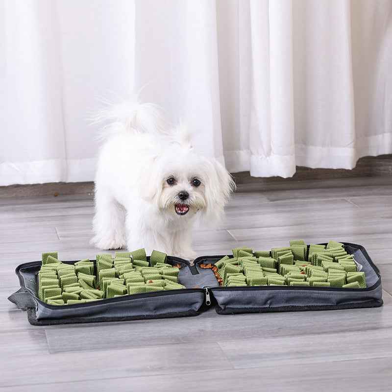 New Portable Dog Snuffle Box with Handle - Treat Hiding Slow Feeder Puzzle Training Interactive Pet Toy & Supplies - Pawembrace.com