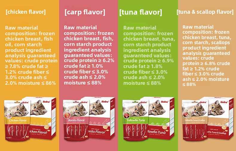 Pet cat treats in stock for wholesale, suitable for adult and young cats, nutritional fattening wet food, pet cat snacks - Pawembrace.com