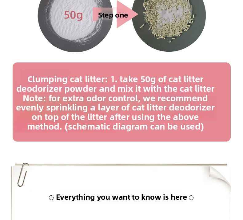 Vet Recommended Cat Litter Deodorizer Powder | Natural Plant & Mineral Formula – Rapidly Absorbs Ammonia Odors, Inhibits Bacteria & Mold, Fresh for 30 Days, Dust-Free & Chemical-Free, Extends Litter Life - Pawembrace.com