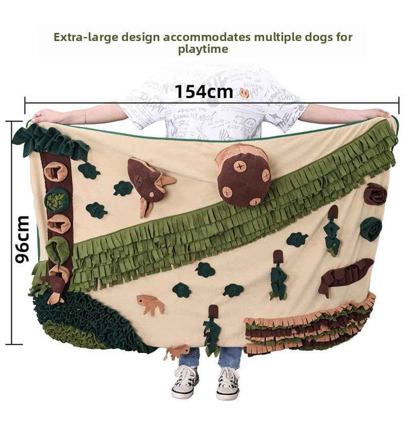 Extra Large Dog Snuffle Mat – Interactive Nosework Puzzle Toy, Slow Feeder for Mental Stimulation & Anxiety Relief - Pawembrace.com
