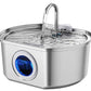 3.2L Stainless Steel Automatic Round Cat Water Fountain with Circulating Water - Pet Drinking Dispenser - Pawembrace.com