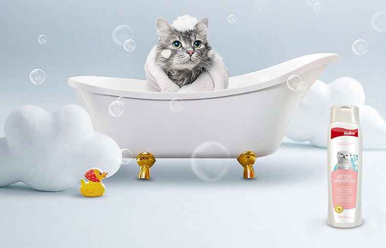 Kitten Shampoo & Bath Wash - Natural Gentle Tear-Free Formula, pH Balanced, Plant-Based Moisturizing, Protects Sensitive Delicate Skin - Pawembrace.com