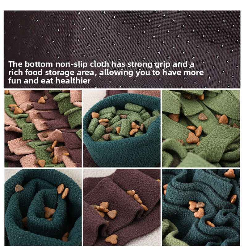 Extra Large Dog Snuffle Mat – Interactive Nosework Puzzle Toy, Slow Feeder for Mental Stimulation & Anxiety Relief - Pawembrace.com