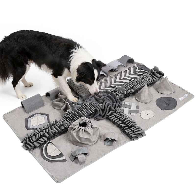 Dog Snuffle Mat Boredom Buster - Energy Burner Mental Stimulation Stress Relief Slow Feeder Training Treat Hiding Blanket Toy for Large & Small Dogs - Pawembrace.com