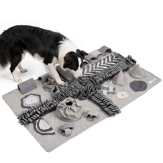 Dog Snuffle Mat Boredom Buster - Energy Burner Mental Stimulation Stress Relief Slow Feeder Training Treat Hiding Blanket Toy for Large & Small Dogs - Pawembrace.com