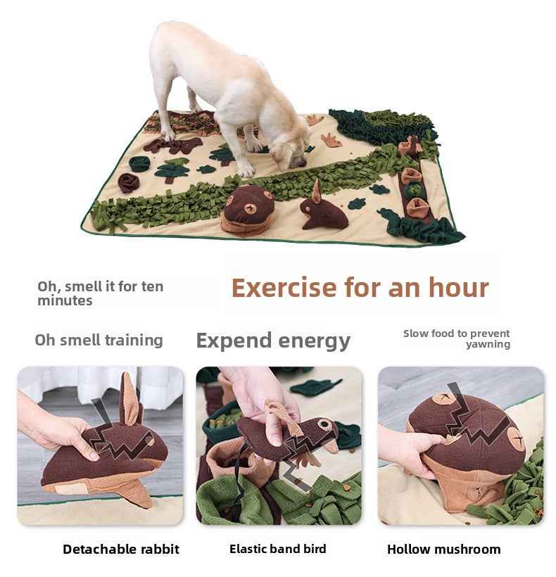 Extra Large Dog Snuffle Mat – Interactive Nosework Puzzle Toy, Slow Feeder for Mental Stimulation & Anxiety Relief - Pawembrace.com