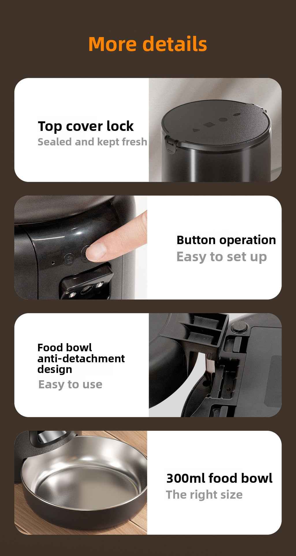 4L Smart WiFi Automatic Cat Feeder with Voice Recording & Playback, APP Control & Wireless Power Supply - Pawembrace.com