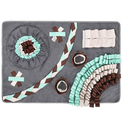 Dog Snuffle Mat - Puzzle Fun Boredom Buster Treat Hiding Training Interactive Pet Toy & Supplies - Pawembrace.com