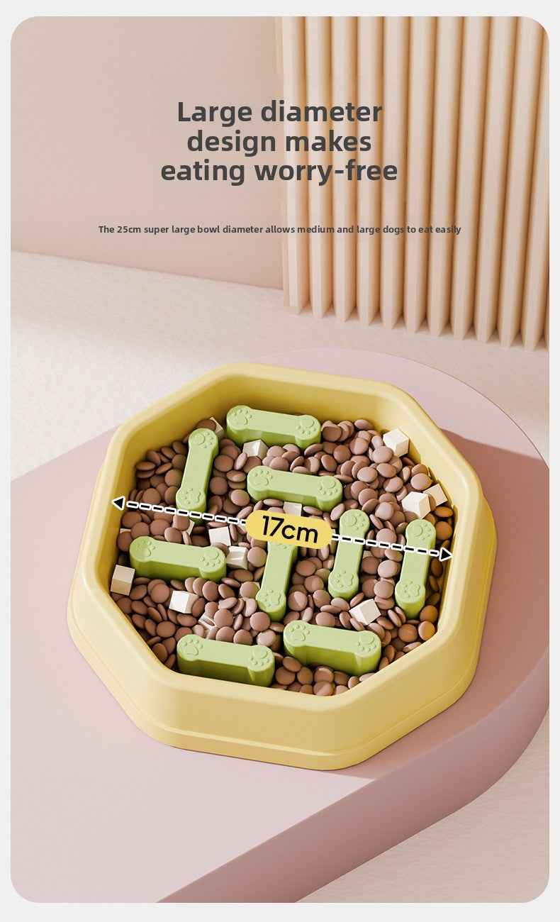 Adjustable Slow Feeder Dog Bowl - Anti-Choke Slow Feed Bowl with Non-Slip Base, Prevent Gulping & Tipping, Safe Interactive Pet Bowl for Dogs & Cats - Pawembrace.com