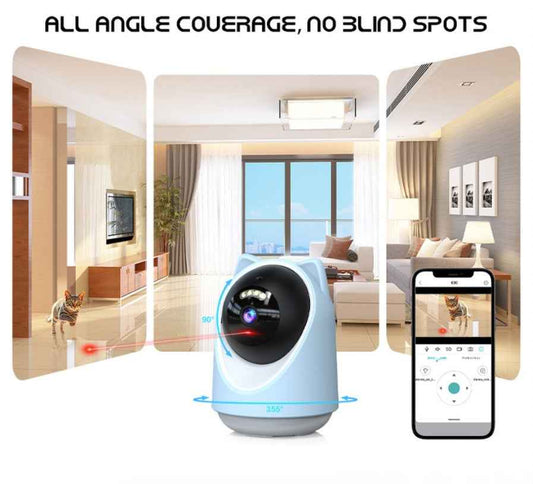 AI Pet Camera with Auto Tracking Laser Toy | Smart Pet Monitor - Pawembrace.com