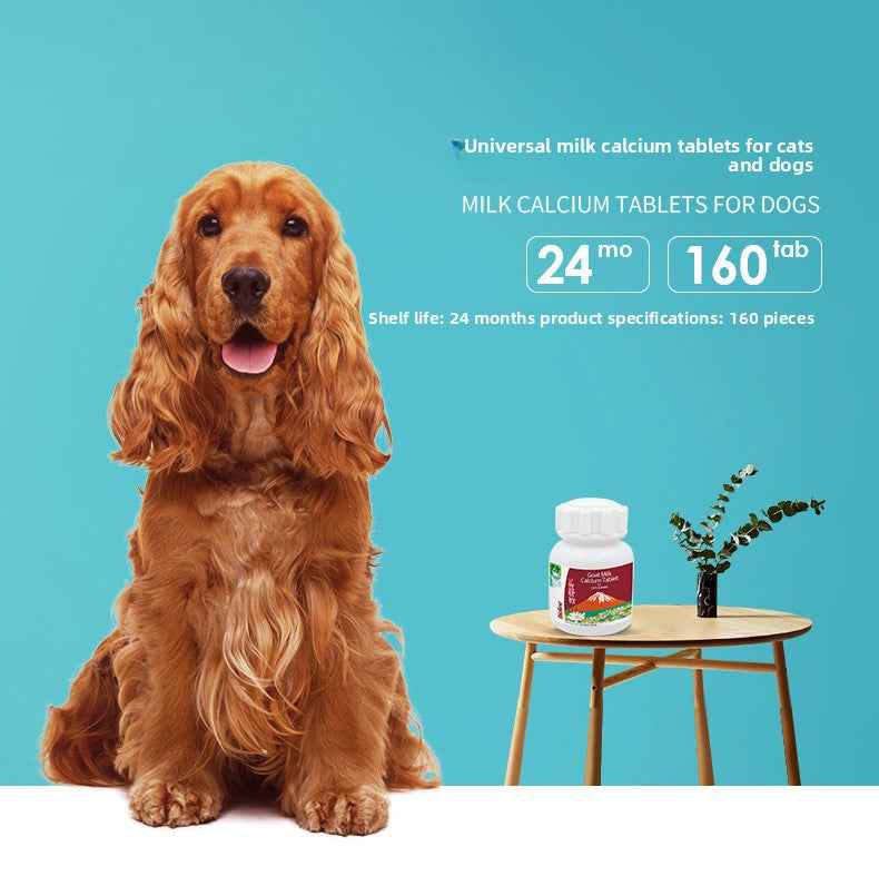 Natural Goat Milk Calcium Tablets | Dogs & Cats High Absorption Supplement – Supports Strong Bones & Teeth, Gentle Digestion, Safe for All Ages - Pawembrace.com