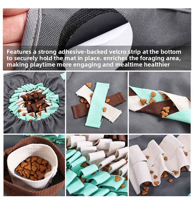 Dog Snuffle Mat - Puzzle Fun Boredom Buster Treat Hiding Training Interactive Pet Toy & Supplies - Pawembrace.com