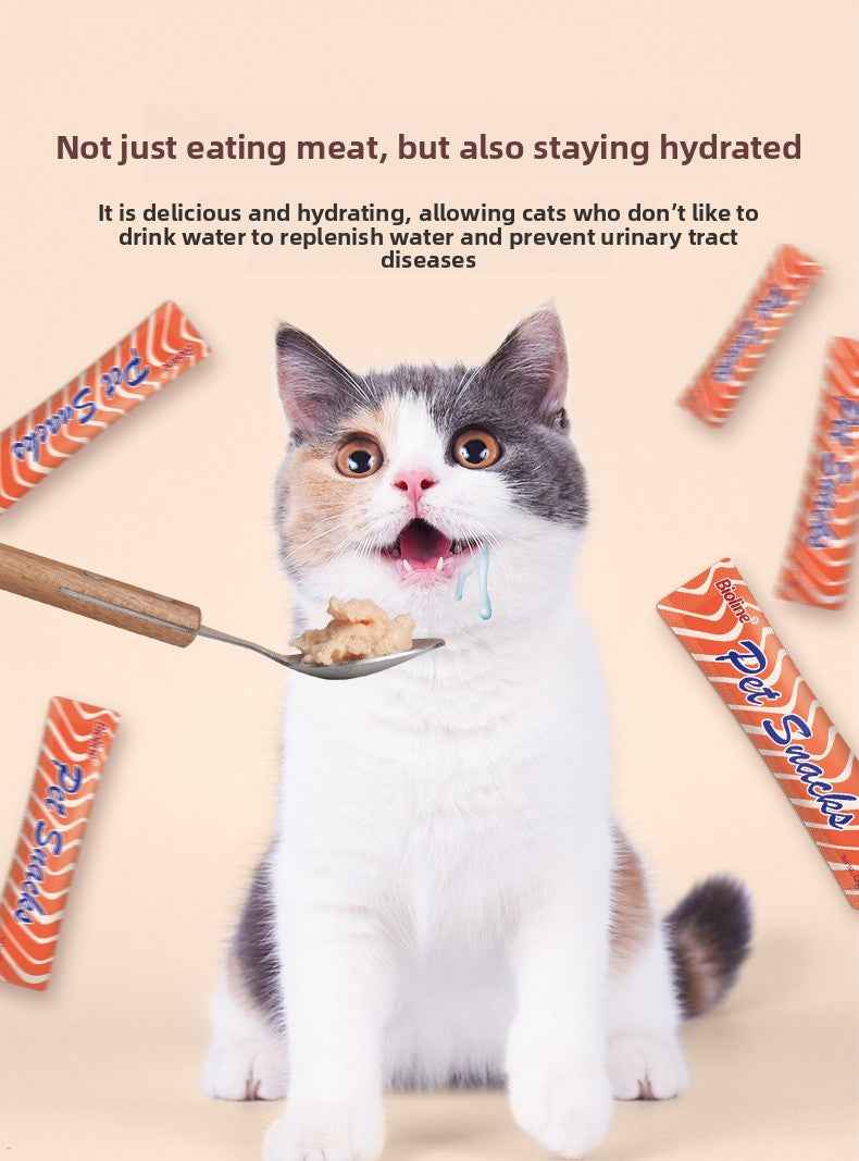 5 Flavors Cat Treat Sticks | Natural High-Protein Lickable Treats – Complete Nutrition, Easy to Digest, Gentle & Additive-Free, Safe for All Ages - Pawembrace.com